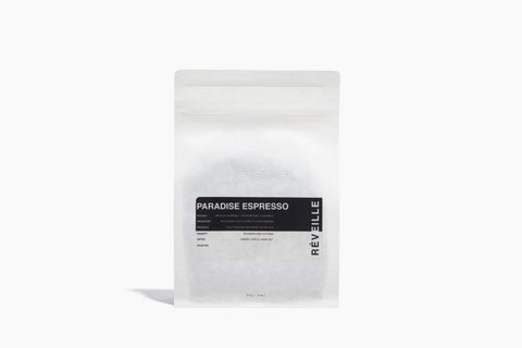 Picture of Paradise Espresso coffee bag.